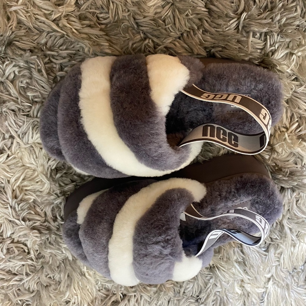 UGG disco stripe Slide Platform Shoes